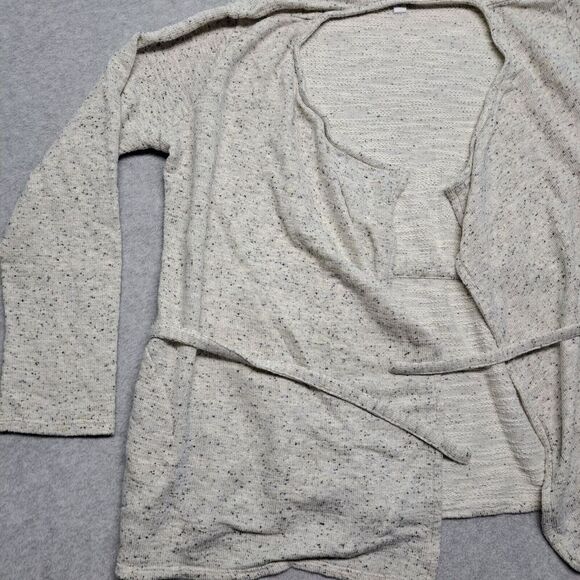 Pure Jill  Women's Cardigan Sweater Medium Gray  Open Front Knit Pockets Comfy - Picture 5 of 9